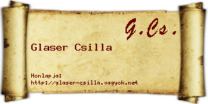 Glaser Csilla névjegykártya